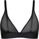 NEGATIVE Underwear  Sieve Triangle Bra  Comfortable Wireless Bras for Women  Perfect Low-Coverage Triangle Cut (5, Black)