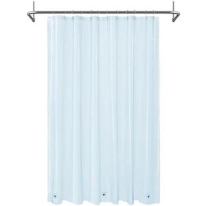 Mrs Awesome Clear Blue Shower Curtain Liner with 3 Magnets, 72x72 Premium Flexible Sturdy Plastic Shower Curtain for Bathroom Lightweight & Waterproof, Clear Blue