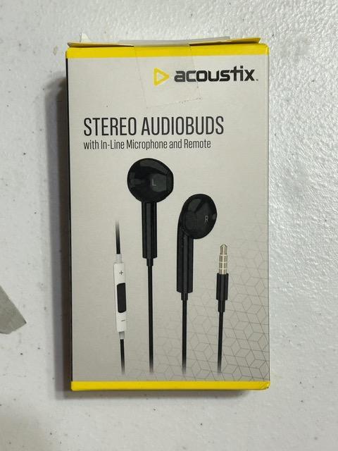 Acoustix Stereo Earbuds with In-Line Microphone and Remove