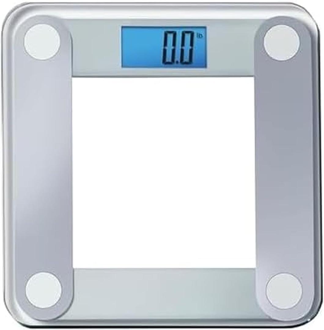 Eat Smart Digital Bathroom Scale with Extra Large Easy to Read Lighted Display, Weight Tracking, Includes Body Tape, Grey and Clear (1 Count (Pack of 1))