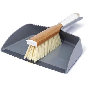 Full Circle Clean Team Brush & DustPan Set, White & Grey (Regular)