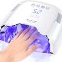 BOLASEN Cordless Rechargeable UV Nail Lamp  UV Light for Gel Nails with Metallic Reflector & Metal Base, 54W Portable Wireless LED Nail Dryer, Professional Fast Charger Curing Lamp for Salon P30 PRO