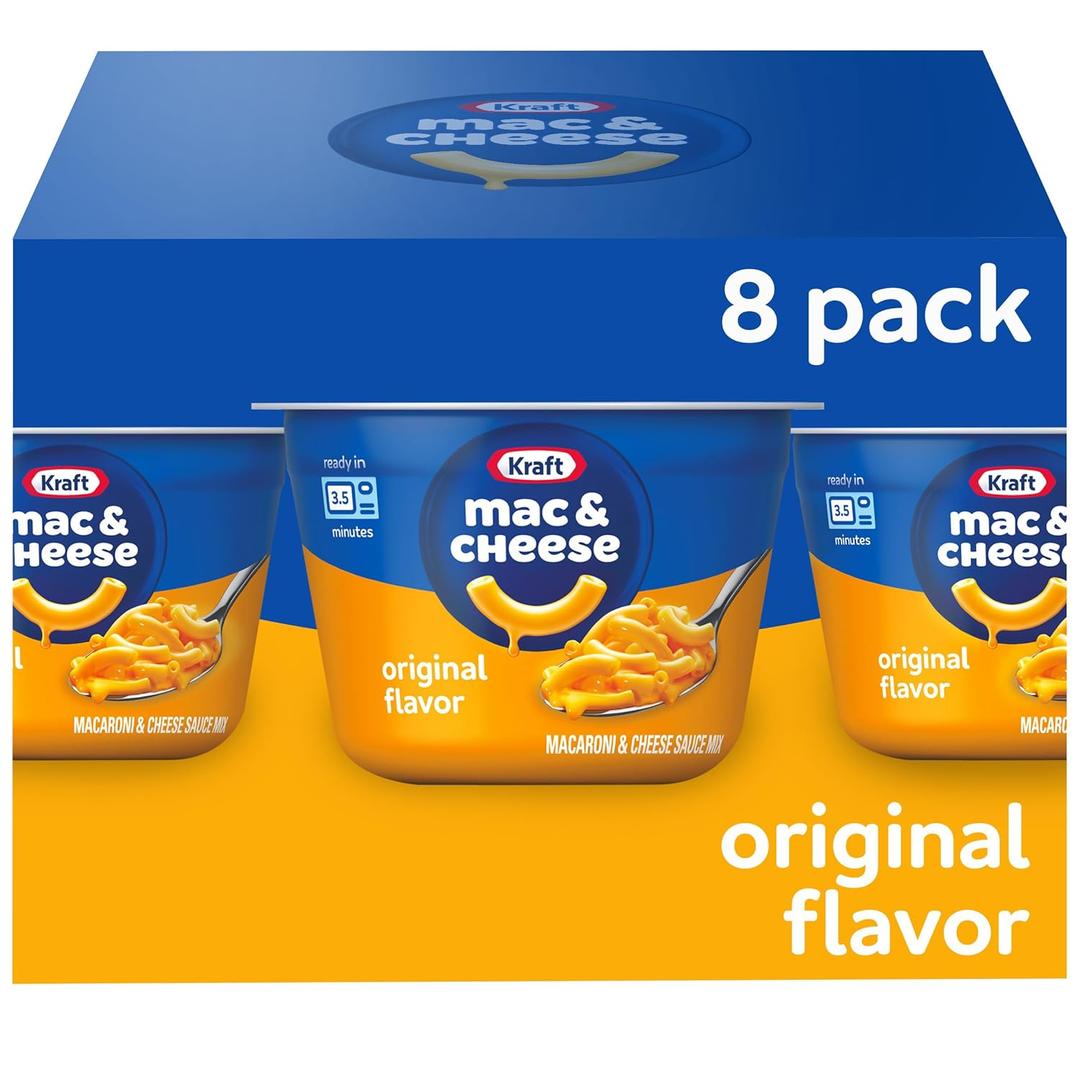 Kraft Original Mac & Cheese, 8 ct Box, 2.05 oz Cups (EXP 08/16/25)