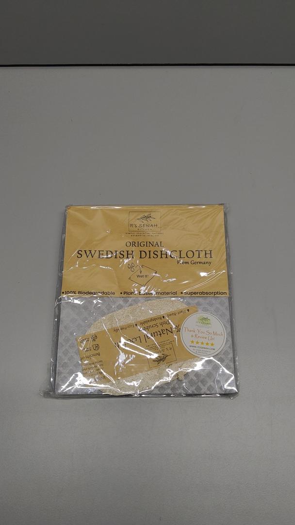 [12Pack+1Loofah Dish Sponge] 100% Natural Biodegradable Swedish Dishcloths for Kitchen | No-Discoloration, No-Odor, Super Absorbent Dish Sponge | Paper Towel Replacement.