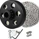 FDJ 3/4" Centrifugal Clutch 12 Tooth with 35 Chain Go Kart Clutch 3/4 Bore and Chain Kit for Mini Bike, Fun Kart, Fits 2-7 HP Honda Engines