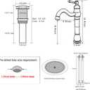 360 Swivel Single Handle One Hole Bathroom Vessel Sink Faucet Matching Pop Up Drain Without Overflow Oil Rubbed Bronze