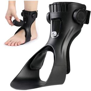 AFO Drop Foot Brace, Upgraded Medical Foot Up Ankle Foot Orthosis Support with Inflatable Airbag for Walking Foot Stabilizer Hemiplegia Stroke Shoes, X-Large, Right