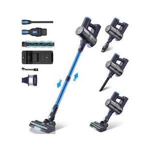 Cordless Vacuum Cleaner, Powerful 6-in-1 Lightweight Stick Vacuum Up to 45mins Runtime with Ultra-Large Capacity Battery, Rechargeable Handheld Vacuum for Hard Floor Pet Hair Home