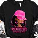 African American Afro Queen Sassy Black Woman Unbothered TShirt, S