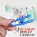Riveda 30 Pack Assorted Chip Bag Clips Utility - PVC 2 Inch Coated Colorful Sealer for Sealing Food - Paper Holder, Clothesline Clip for Laundry Hanging, Kitchen Bags, Multipurpose Clothes Pins