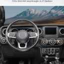 Aluminum Alloy Air Conditioner Switch Knob AC Button Trim Cover & Headlight Knob Cover for 2018-2024 Jeep Wrangler JL/JT Gladiator (Golden)