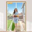 Yotache Magnetic Screen Door Fit Doors 38 x 83, Screen Size 40" x 84" Upgraded Anti-Tearing Polyester Mesh French Door Screens with Magnets, White