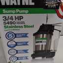 WAYNE CDU980E 3/4 HP Submersible Sump Pump Cast Iron & Stainless Steel, Vertical Float Switch, 5,490 GPH