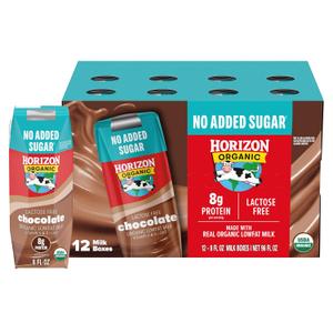 Horizon Organic Shelf Stable No Added Sugar 1% Lowfat Chocolate Milk, 12ct (EXP 11/30/26)