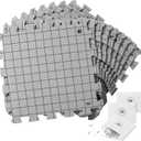 Mr. Pen- Blocking Mats for Knitting & Crochet Projects, 12" x 12", 9 Pack with 150 pcs T-Pins, Gray Aligned Grid Knitting Blocking Mats and Pins, Water & Heat Resistant