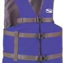 Stearns Adult Life Vest, USCG Approved Type III Life Jacket, PFD for Boating, Swimming, Watersports, & More, Standard & Oversized Fits (Blue)