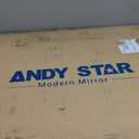 ANDY STAR Brushed Nickel Bathroom Mirror, Large 24x36 Brushed Nickel Metal Framed Oblong Wall Mirror, Modern Nickel Oval Vanity Mirror