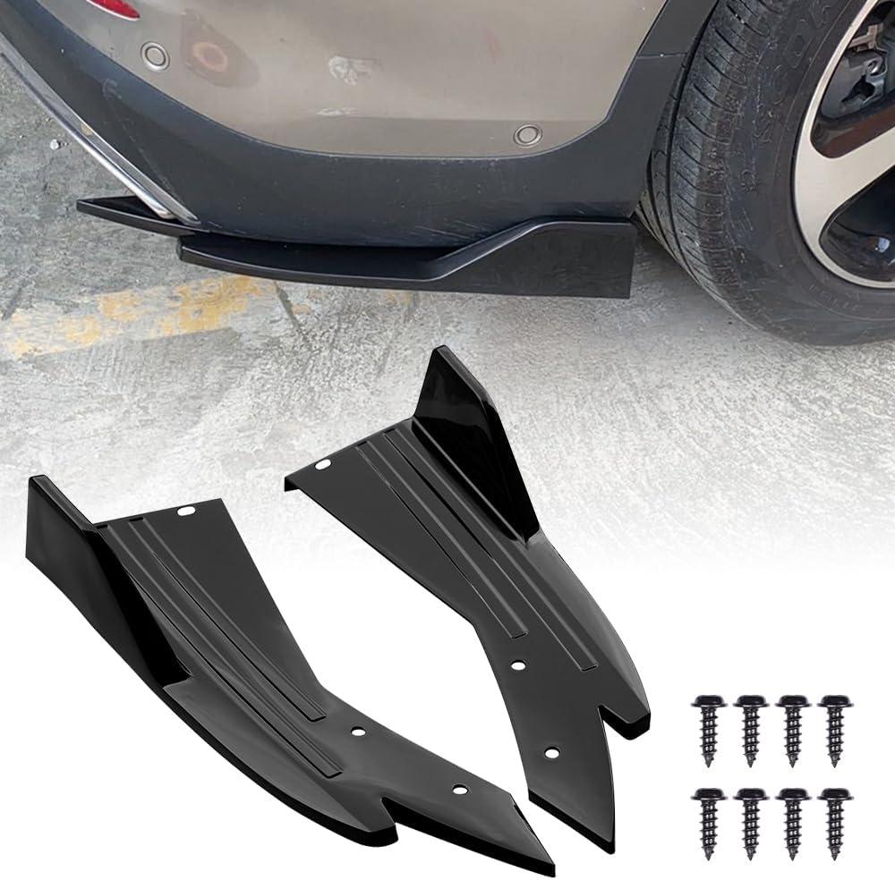 JSCARLIFE Car Rear Bumper Lip, ABS Universal Protector Bumper Lip, Strip Spoiler Side Skirt Anti Scratch Protector (Black)