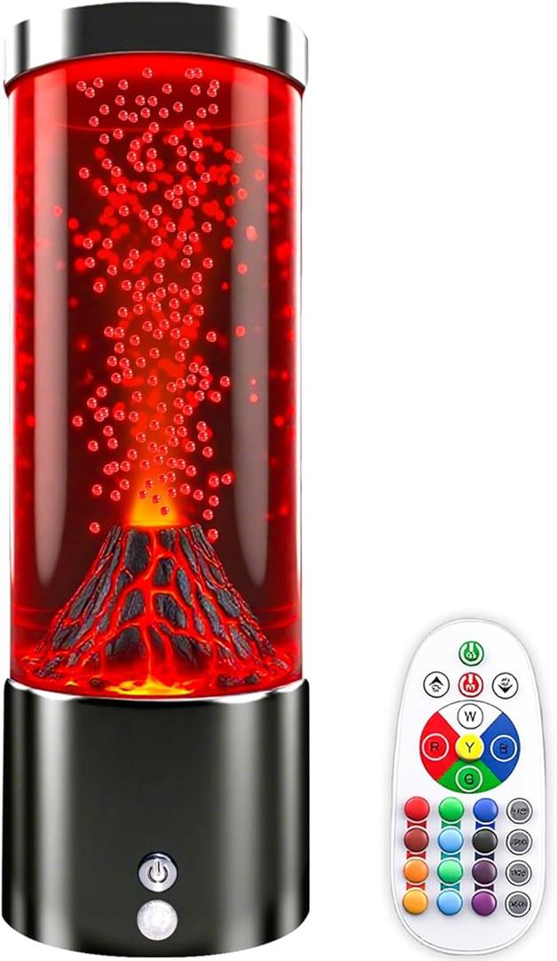 GANBIPU Volcano Lamp  16 Color Changing Lamps Novelty Night Light Mood Table Lamp, 4 Gradient Modes, Decorative Light for Rooms, Suitable for Parties, Holidays
