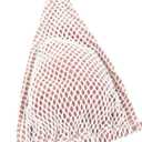 ZAFUL Women's Triangle Bikini Top Multiway Fishnet Tie Back Bandeau Halter String Bikini Swimsuit Bathing Suit (Pink, M)