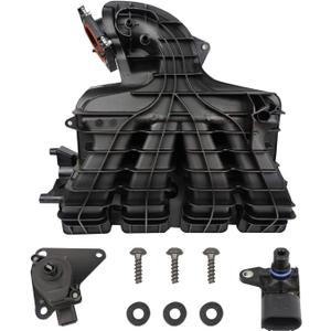 MITZONE Intake Manifold w/Runner Control Valve & Air Pressure Sensor Compatible with 2007-2017 Dodge Journey Avenger/Jeep Compass Patriot/Chrysler Sebring 1.8L 2.0L 2.4L Part 4884495AK 4884495AH (Plastic)