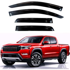 KPY Rain Guards Fit for 2022-2026 Nissan Frontier Crew Cab, Out-Channel Window Visors Vent Wind Deflectors 4PC, Truck Accessories for 22-26 Frontier Crew Cab (Full-Size Cabs)