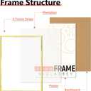 VIOLABBEY 18x24 Frame Set of 5, Gold Picture Frames for Wall Mounting Vertically or Horizontally, Gallery Wall Frame