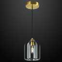 Modern Gold Pendant Lights Kitchen Island Ceiling Chandelier Indoor Crystal Hanging Light Fixtures for Dining Room Kitchen Living Room Bedroom1Pack