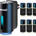 Featwell Car Air Freshener, Three Adjustable Modes Intelligent Car Aroma Diffuser, Rechargeable Car Aroma Diffuser, Black