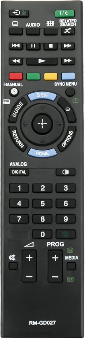 Allimity RM-GD027 RMGD027 Replacement Remote Control Compatible with Sony Bravia LCD LED TV KDL-32W650A KDL-42W650A KDL32W650A KDL42W650A