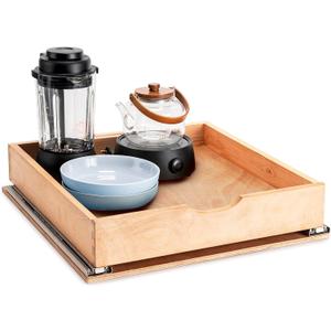 Fully Assembled Pull Out Cabinet Drawer, Wood Pull Out Cabinet Organizer, Soft Close Slide Out Pull Out Drawers for Kitchen Cabinets, Fast and Easy DIY Installation, 21W x 21D