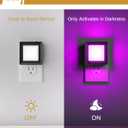 DORESshop Purple Night Light [2 Pack], Night Lights Plug Into Wall, Night Light Dusk to Dawn Sensor, LED NightLight Adjustable Brightness, Bedroom, Bathroom, Hallway, Stairs, Halloween, Party