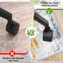 WTHYGB Office Chair Mat for Hardwood Floor Abstract Washable Desk Throw Rug for Rolling Chair Non-Slip Computer Chair Protector 48x60 (Blue Yellow)