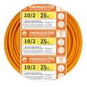 Energeaster 10/2 NM-B Wire,with Ground Indoor Electrical Copper Wire10 Gauge Wire 2 Conductor Non-Metallic Sheathed Copper Cable(25FT Orange)