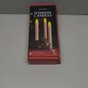 6PCS Christmas Window Candles with Timer, Led Flickering Flameless Candles with Remote, Battery Operated Taper Candles Provide Realistic Warm Lights for Home Party Holiday