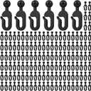 150pcs Plastic Hooks for Pavilion Curtains and Mosquito Nets Black Curtain Track Hooks Gazebo Accessories Suitable for Most Types