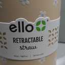 Ello Oasis 30 oz Tumbler with Handle & Retracting Straw | Reusable Insulated Stainless Steel Cup 100% Leakproof, Gifts for Teens Women Men | Keeps cold for 24 Hours, Cup Holder Friendly, Daisies