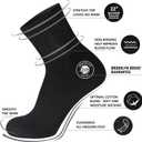 Cotton Diabetic Neuropathy Quarter Socks, Non-Binding Ankle Socks, Multipack (13-16, Black - 12 Pairs)