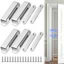 4 Pcs Magnetic Door Catch 150lb Stainless Steel Heavy Duty Strong Magnetic Cabinet Magnets for Closure Wardrobe Closet Cupboard Kitchen Bathroom Room Automatic (3.74 Inch)