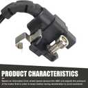 Downhill 1 PC ABS Wheel Speed Sensor, Durable Rear Left and Right Anti-Lock Sensor, Compatible with Peugeot 307 308 408 Accessories, Replacement#4545L0 454508 9665386880 (Black)