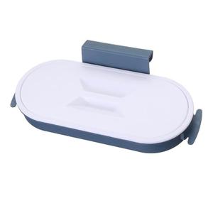 Pwshymi Garbage Bag Storage Rack, Portable Strong Load Bearing, Space Saving Hanging Trash Bag Holder with Lid for Kitchen Cabinet Plastic Pack of 2