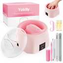 Yokilly Nail Soaking Bowl Heated: 50% Faster Nail Soak off Bowl for Women Nail Beginner - Electric Manicure Nail Bowl for Home Salon (Pink)