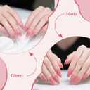 Double Rhythm Translucent Gel Polish Sheer Neutral Natural Light Milky Same Color Same Bottle 15ML Jelly Nail Polish Nail Art DIY at Home (Pink Clear-A1323)