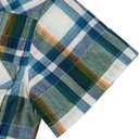 TUNEVUSE Boys Western Shirts Pearl Snap Short Sleeve Casual Plaid Button Down Kids Shirt 100% Cotton (Blue) 11-12Y  