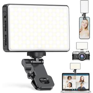 150 LED Phone Light, Selfie Light for iPhone/Phone/iPad/Camera, 5500Mah Rechargeable Portable Lights, 3 Lighting Adjustment Modes, Selfie Lights for Photography/TikTok/Vlog/Video (Black)