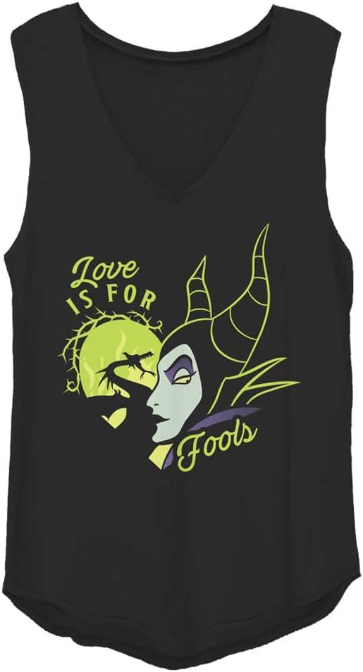 Disney Villains Fools Love Women's Muscle Tank (Medium, Charcoal)