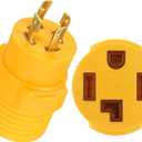 Kanayu 30Amp Generator to Dryer Adapter Compatible with NEMA L14-30P to 14-30R, 4 Prong Locking Generator Male Plug to 4 Prong New Dryer Female Receptacle, Generators to New Dryers Adapter