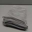 Set Of 4 Table Trends Fabric Square Dinner Napkins Sarah Stripe Charcoal 19x19