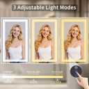 30"x30" LED Bathroom Mirror with Lights, Anti-Fog, Backlit + Front Lit, Dimmable, Led Vanity Mirror for Wall, Lighted Bathroom Mirror,3 Colors, Shatter-Proof Tempered Glass