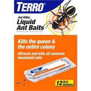 TERRO Ant Killer Bait Stations T300B - Liquid Bait to Eliminate Ants - Bait System - 12 Count Stations for Effective Indoor Ant Control